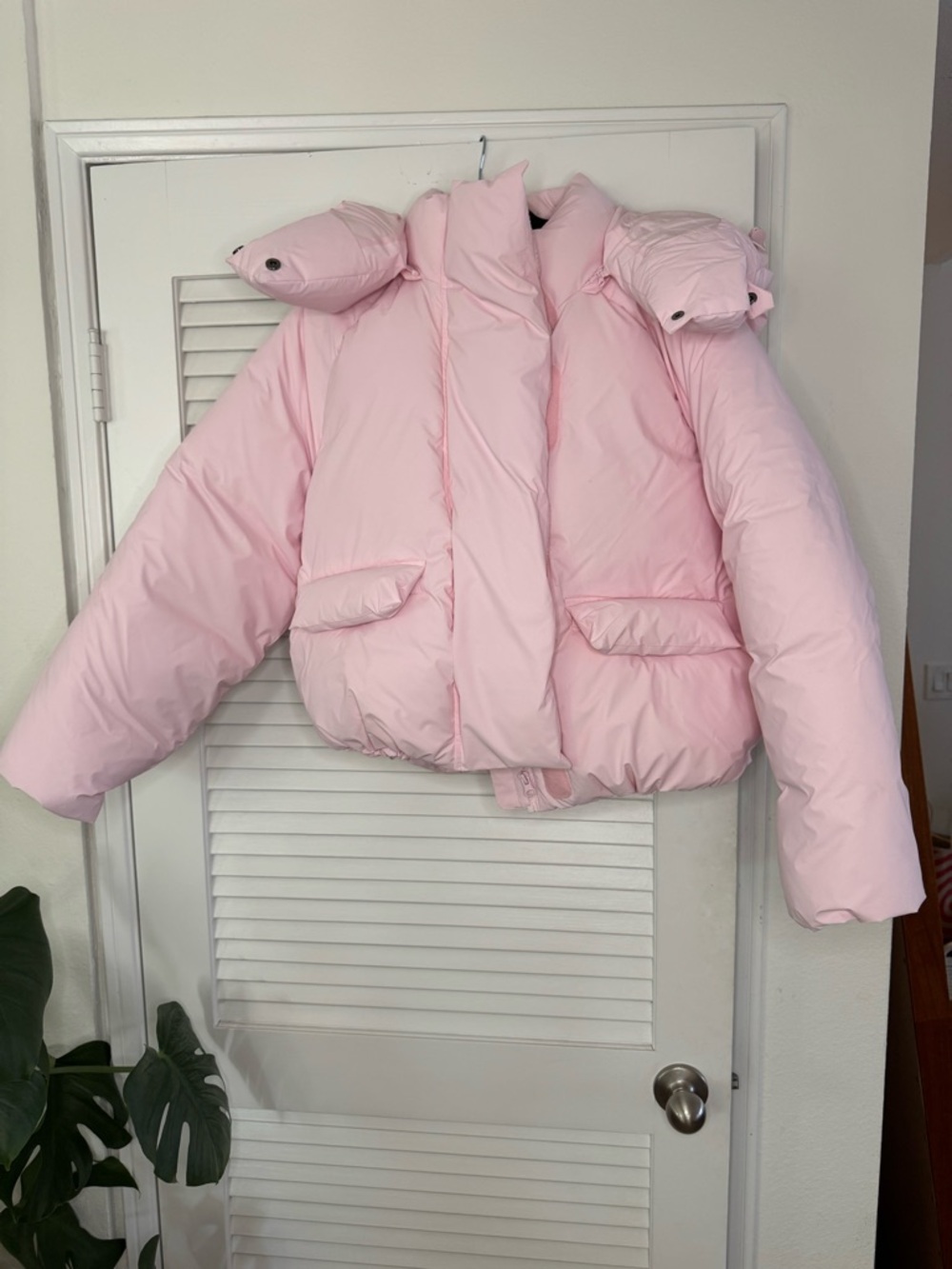 Khy Pink Puffer Jacket with Hood